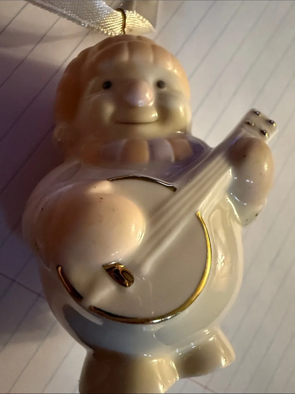 Lenox Snowman Stand-Abouts musical marching band ornament banjo